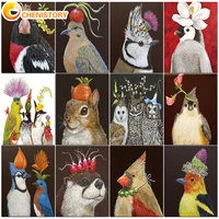 chenistory picture by number bird wall art oil painting animal drawing canvas acrylic handpainted gift home decor diy crafts