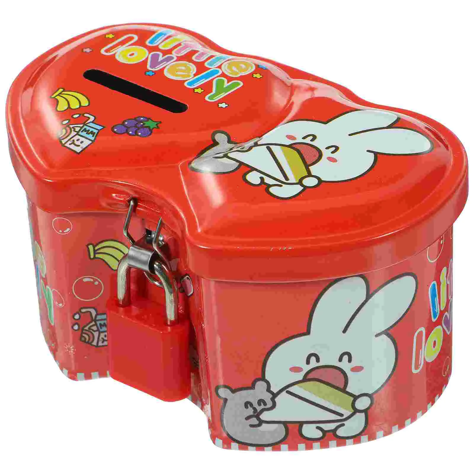 

Cartoon Piggy Bank Double Heart Coin Girls Kids Jar Birthday Gift Money Toddler