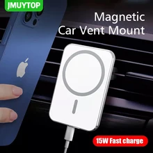 15W Magnetic Wireless Car Charger Mount Adsorbable Phone For iPhone 13 12 Pro Max Mini adsorption Fast Wireless Charging Holder