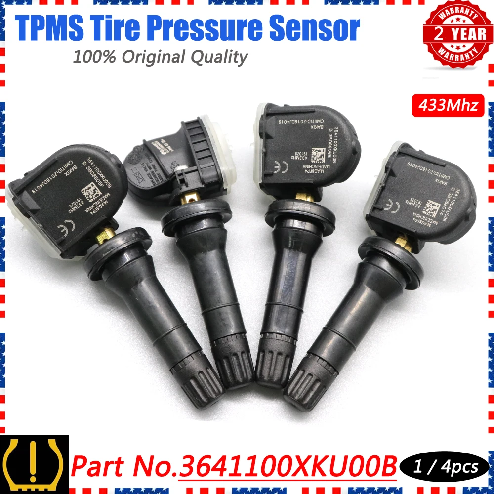 XUAN TPMS Tire Pressure Sensor Monitor Systems 3641100XKU00B for Haval HL H2 H5 H6 H7 M4 H1 H8 H9 M2 For Great Wall C30 433MHz