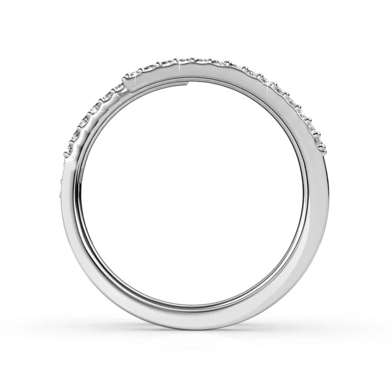 Фото Кольца Daisini Creative Meteor с кристаллами Swarovski для женщин, роскошные, с покрытием из розового золота 18 карат, свадебные украшения, подарок №3