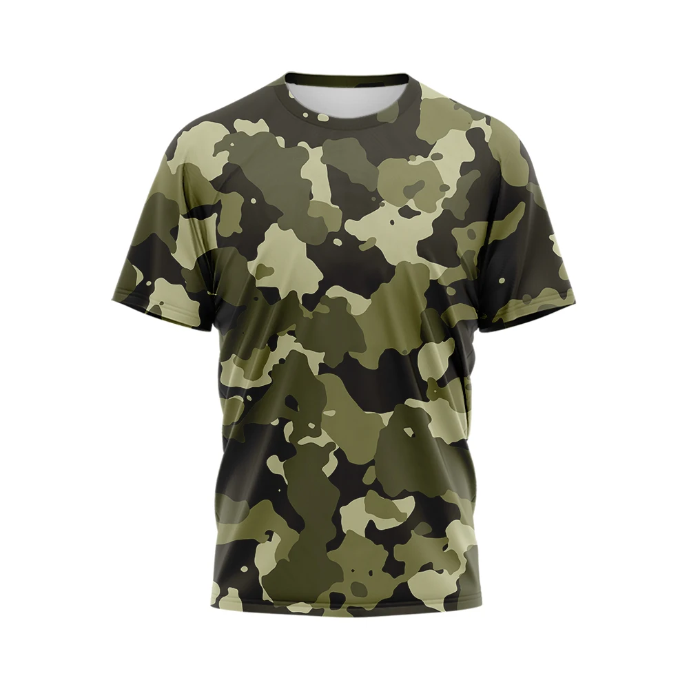 

2022 Latest Harajuku Summer Camouflage 3D Print T-shirt men's Casual Short-Sleeved O-Neck Oversized Quick-Drying T-shirt Top