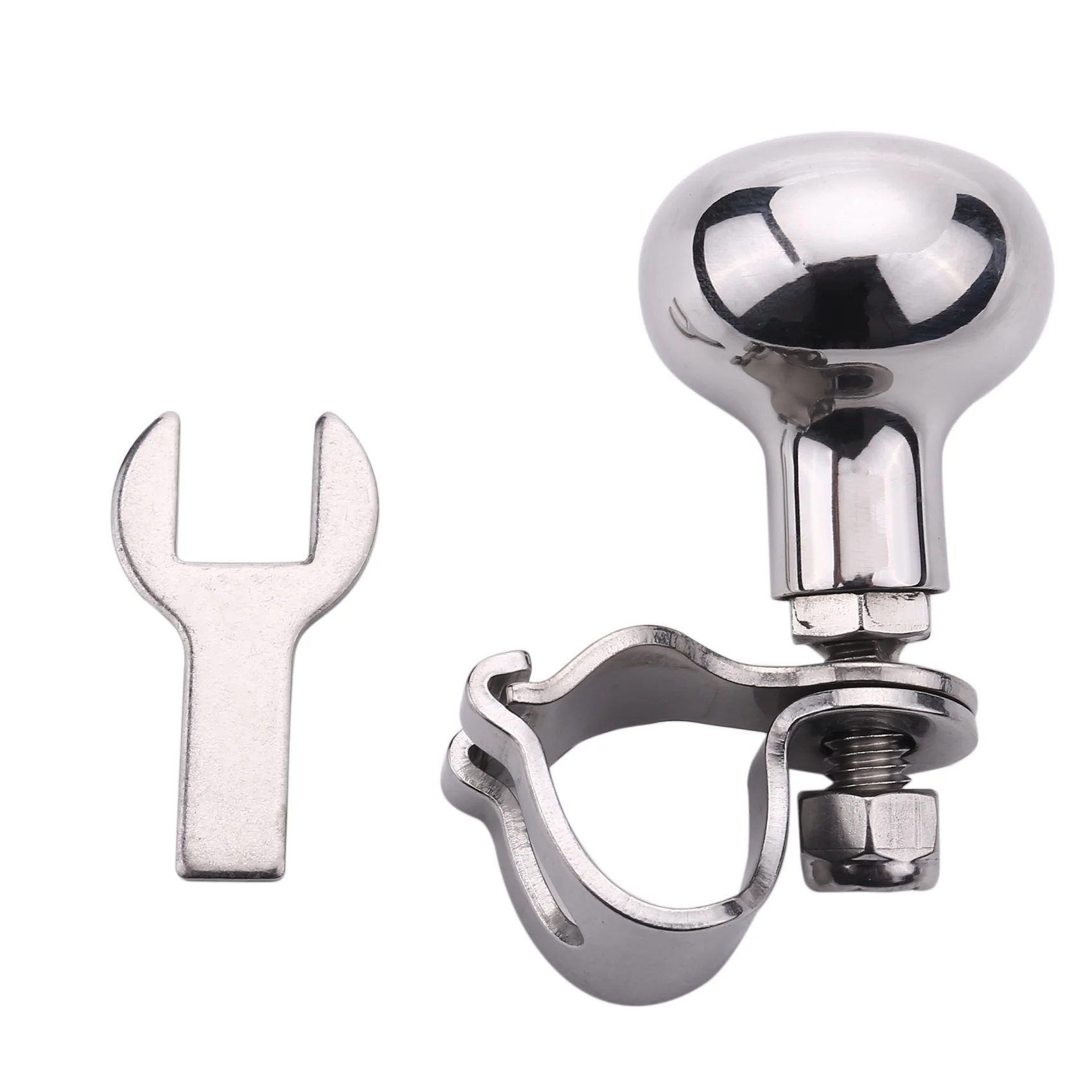 

Universal Stainless Steel Steering Wheel Spinner Heavy Duty Car Truck Marine Boat Handle Suicide Power Knob