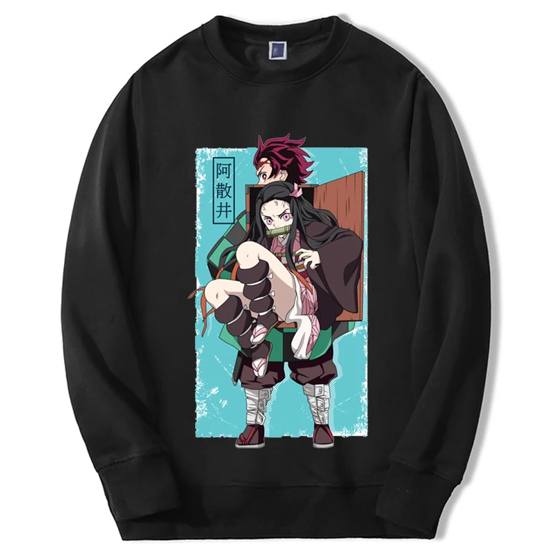 

Demon Slayer Anime Hoodies Sweatshirt Men Tanjirou Figure Mangas 2022 New Sweatshirts Casual Loose Loose Tracksuit Sportswear