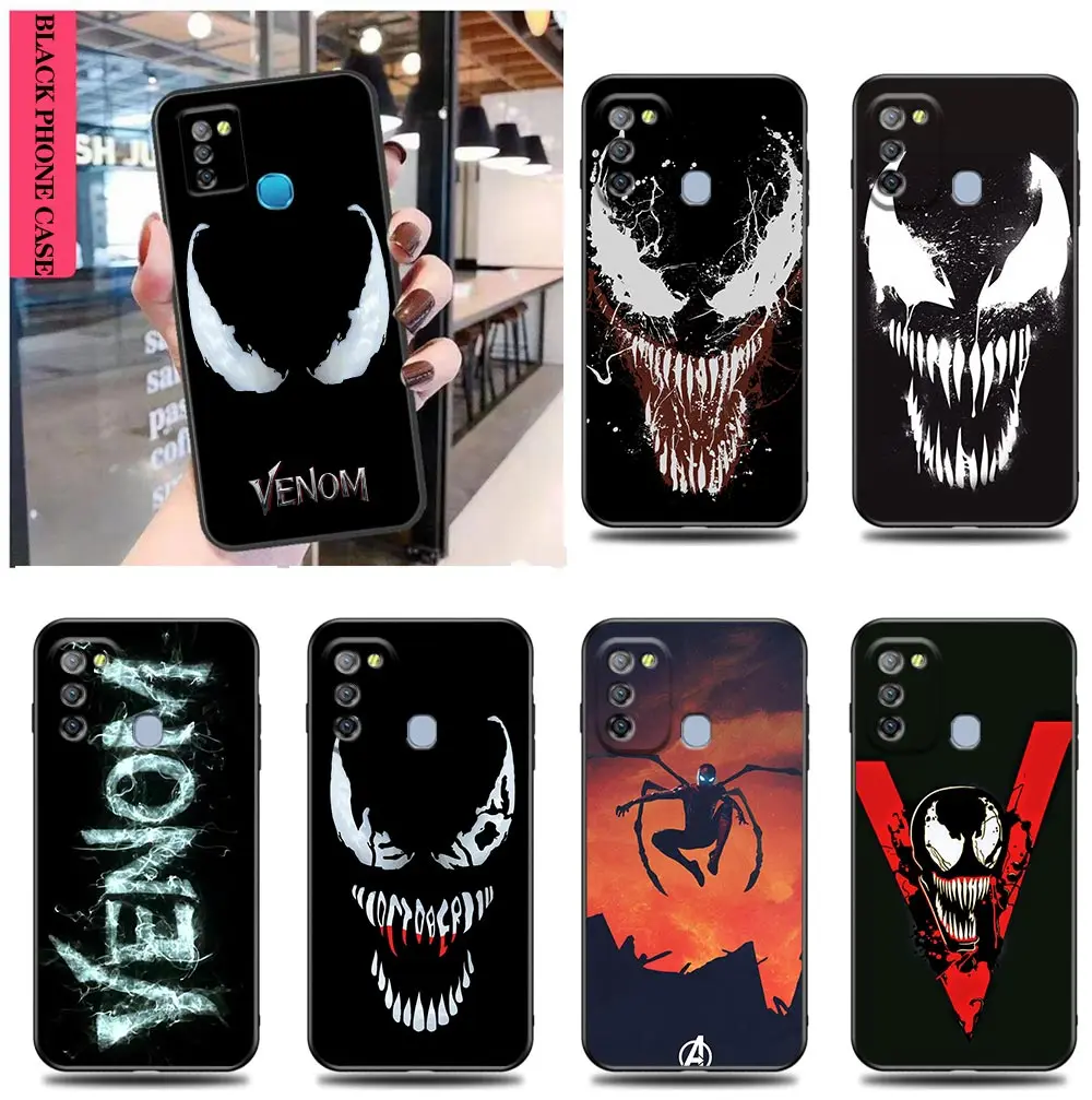 

Marvel Venom Avengers Cover Case For TECNO S5 SMART SPARK 5 6 7 GO AIR ZERO HOT 8 X 20 CAMON 16 19 POVA 2 4 NEO2 PRO 5G TPU Case