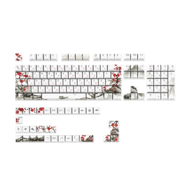 

135-Key DyeSublimation Keycap Set Thick PBT Backlit Keycaps Mechanical Keyboards