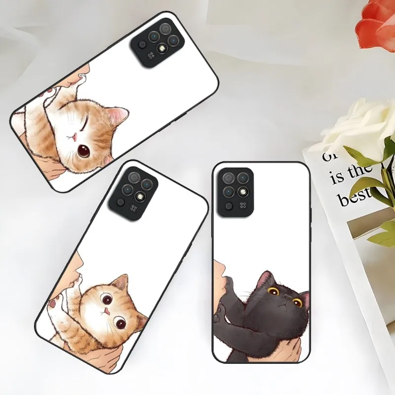 

Чехол для телефона Kiss My Lovely Cat Kitten для Huawei P9 P20 P30 P40 P50 Smartp Z Pro Plus 2019 2021, чехол из закаленного стекла