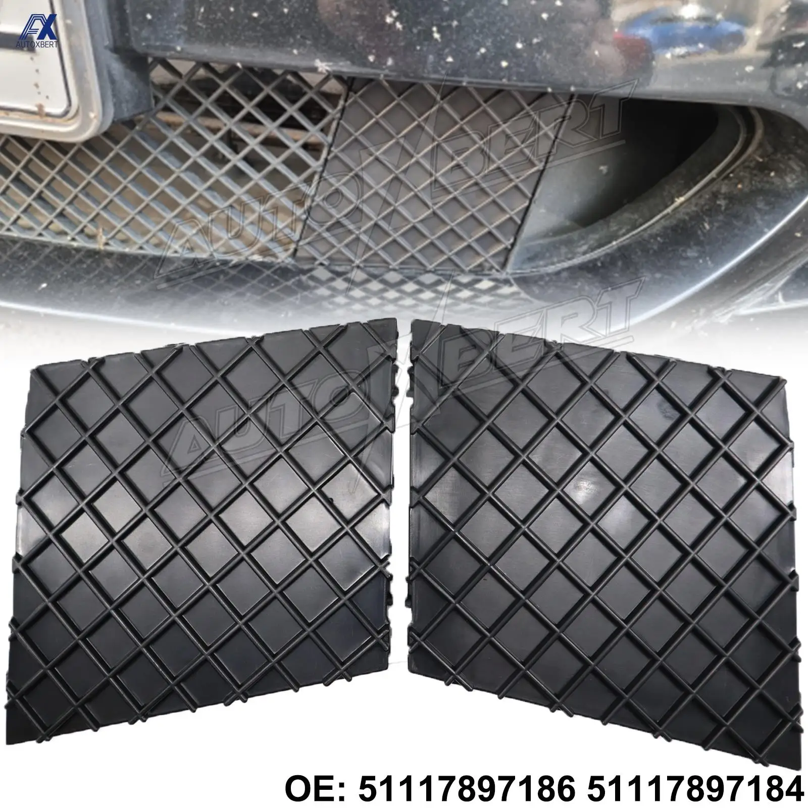 

2 шт. автомобильный передний бампер, нижняя сетчатая решетка, накладка для BMW 5 серии E60 E61 528i 530i 535i 530xi 51117897186 51117897184