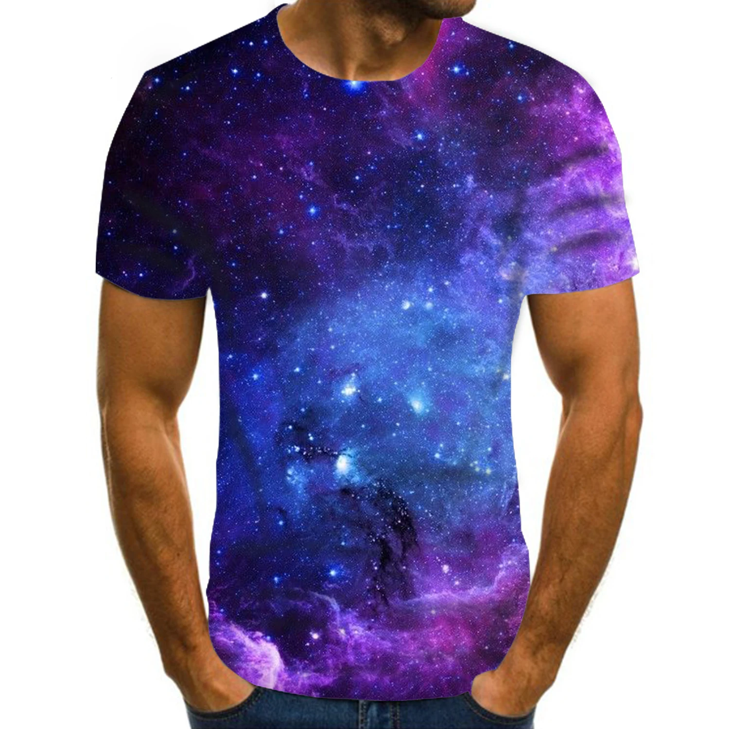 

Футболка мужская с 3D цветком, зелеными листьями