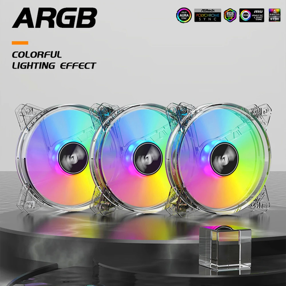 

Вентилятор для компьютера, 120 мм, RGB, 4 контакта, ШИМ, 3 в, 12 см