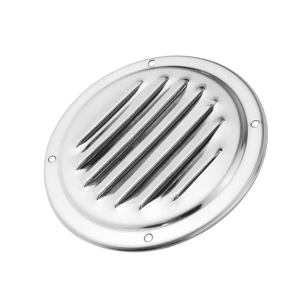 

2X Round Louvre Fitting 5" Ventilator Grille Cover Stainless Steel