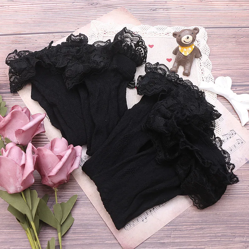 Lolita Jacquard Socks for Girls Lace Japanese Style Sweet Cute Stockings Women's Rojita Style Thigh High Socks