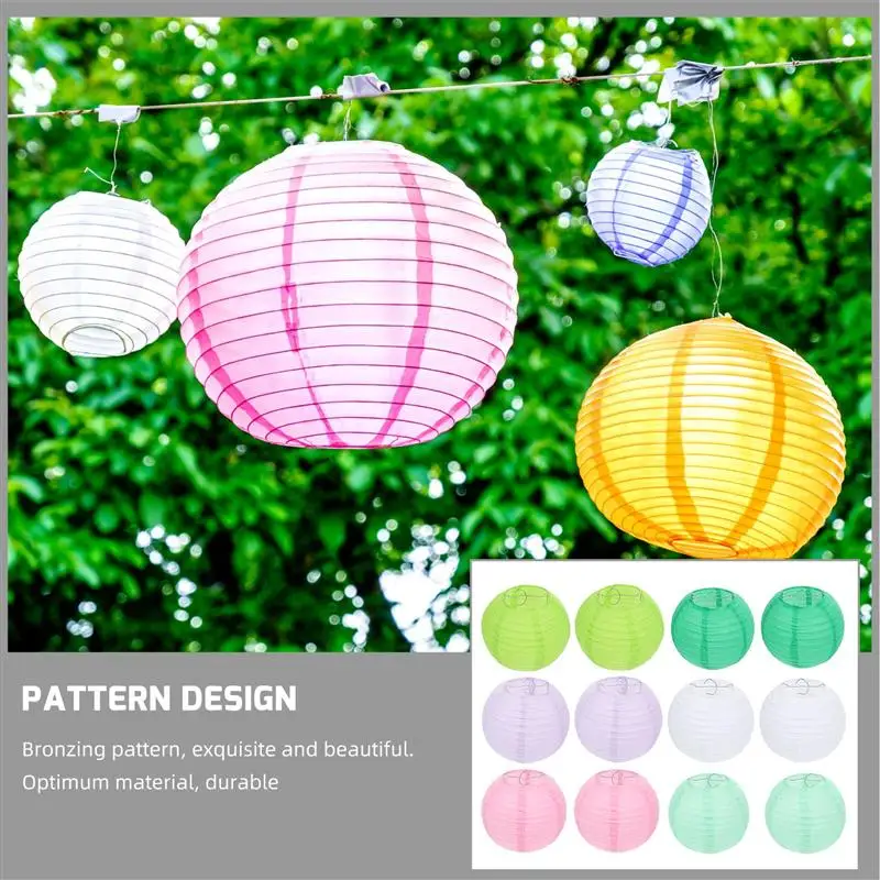 

12Pcs Decorative Paper Lanterns New Year Lanterns Pendants Chinese Style Paper Lanterns