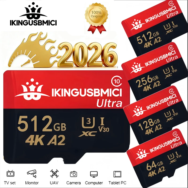 Фото Карта памяти Ultra TF SD 512GB 256GB 64GB 128GB U3 V30 4K Full HD для телефонов Xiaomi и компьютеров №1