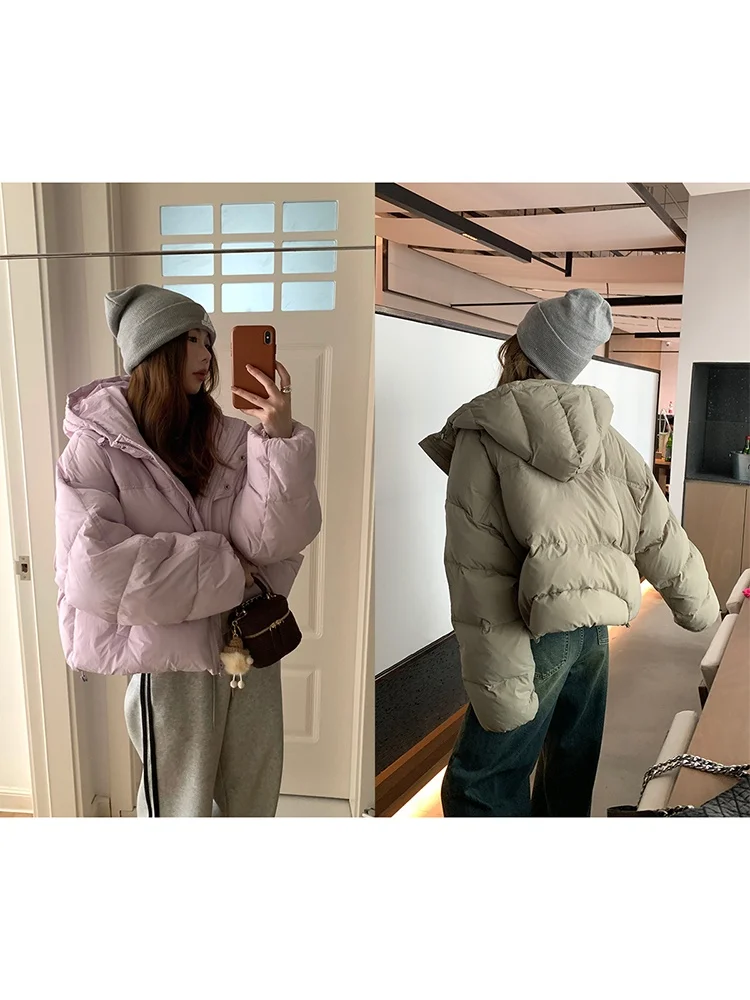 [Распродажа невозврат] Im Warm Beiguo 4 цвета 90 белый капюшон на утином пуху теплый