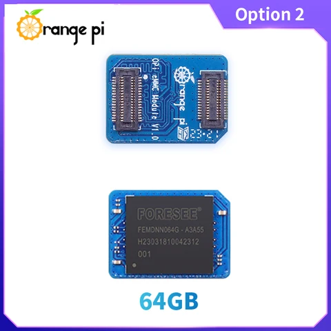 Модуль Orange Pi 5 Plus EMMC 32 Гб 64 Гб 256 ГБ EMMC 5,1 3D NAND Flash 400 Мб/с, быстрая скорость чтения и записи для планшетного ПК OTT смартфона