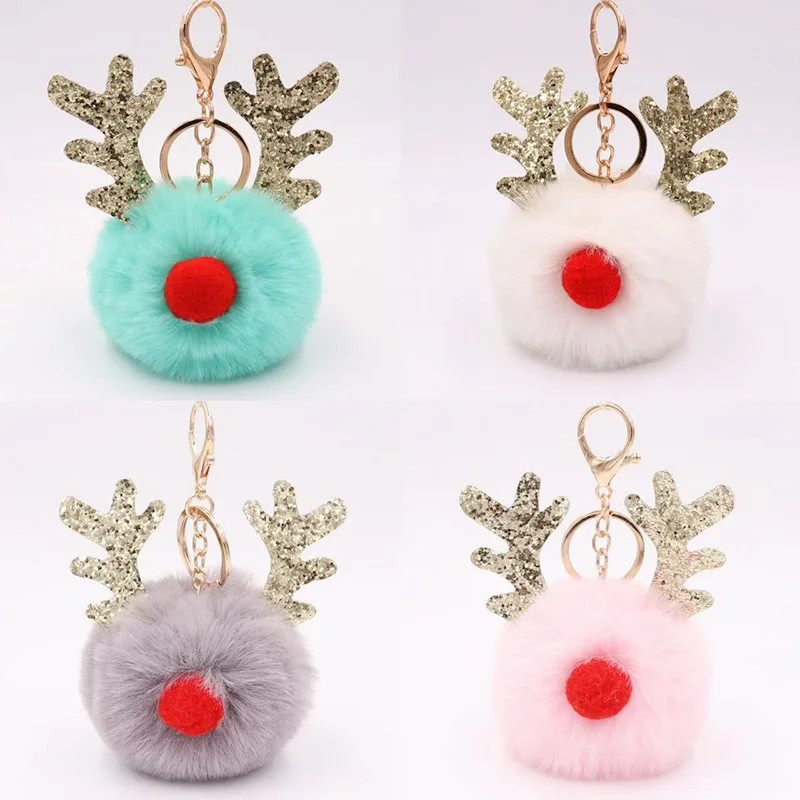 Очаровательный плюшевый шар с рогами оленя в богемном стиле автомобильная сумка