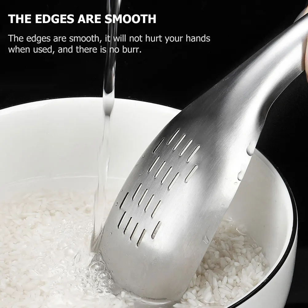 

Кухонная рисовая панорамная ложка, бытовая техника, удобная ополаскивающая ложка для риса, кухонные инструменты для рисования из нержавеющей стали