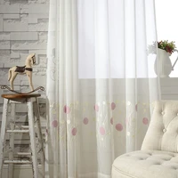 circle embroidered sheer curtains for living room bedroom modern white window treatments sheer tulle kitchen curtain home decor