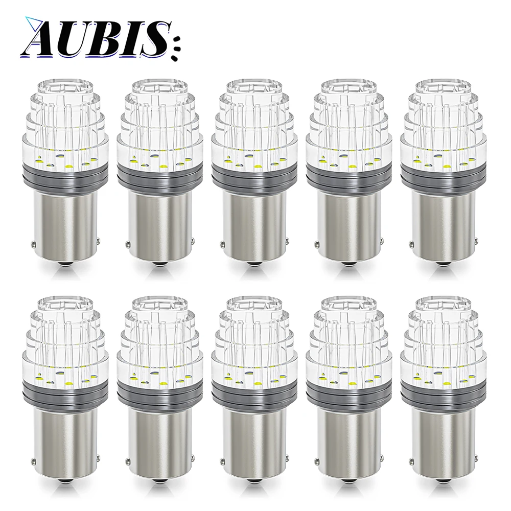 

Автомобильная светодиодная лампа 50X 1156 BA15S 1157 BAY15D Canbus 3030SMD, светодиодсветильник Лампа стоп-сигнала, указателя поворота для автомобильного за...
