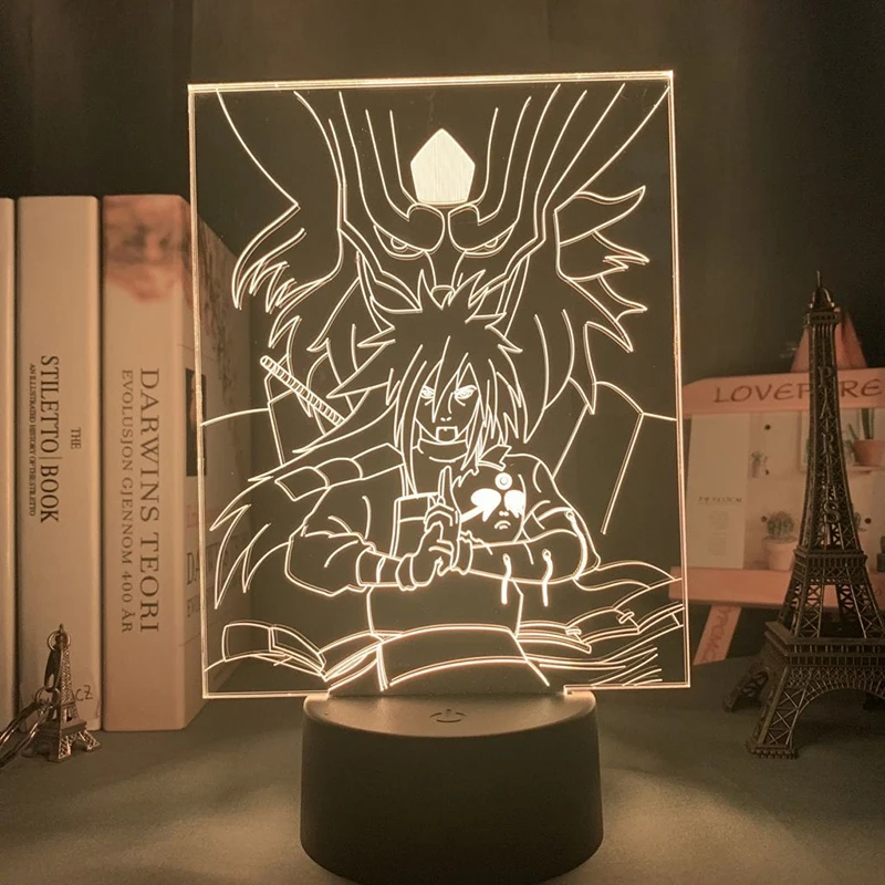 

Uchiha Madara 3d Светодиодная лампа для спальни манга ночные светильники Аниме фигурки украшения для детской комнаты декор День Святого Валентина...