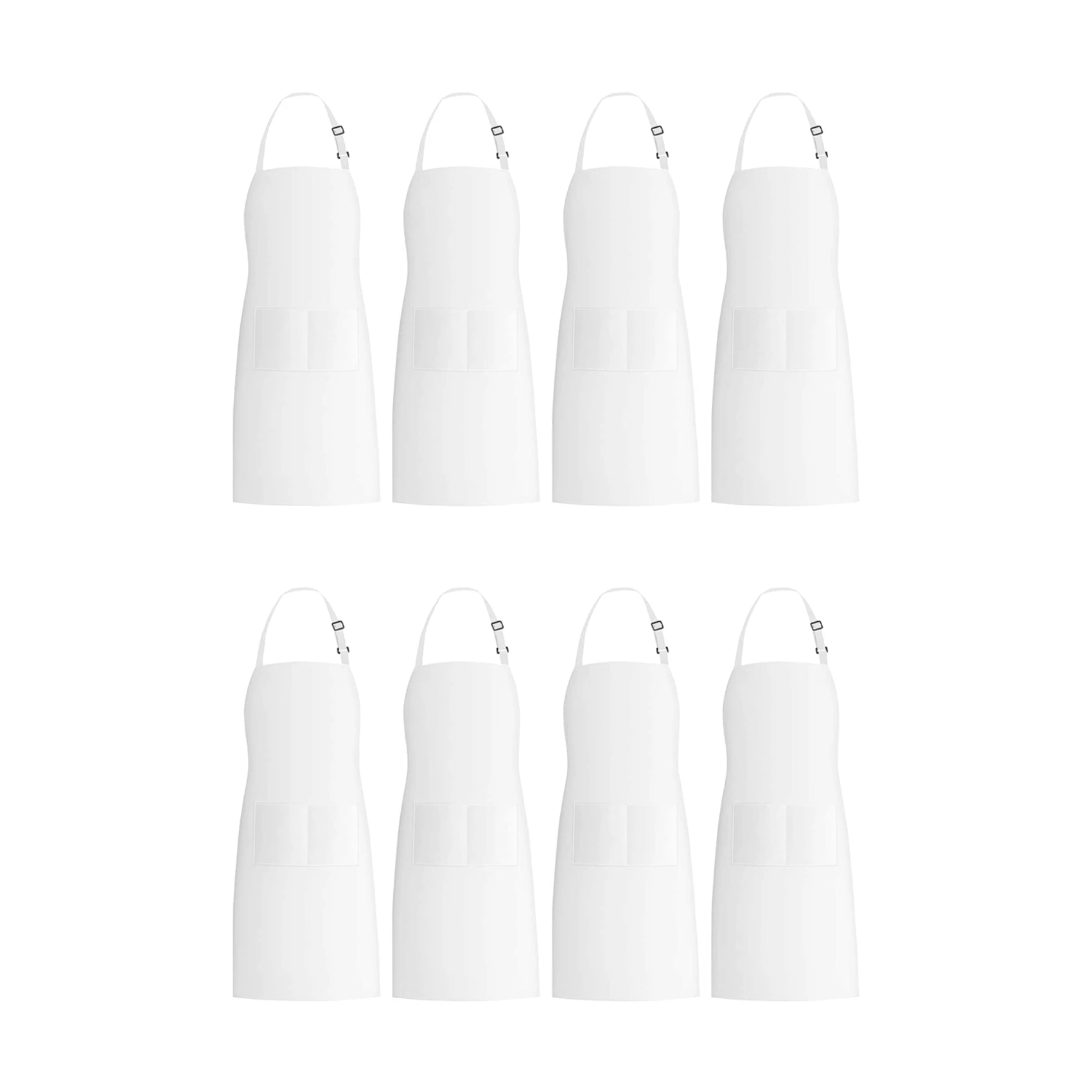 

8 шт., кухонные фартуки с 2 карманами