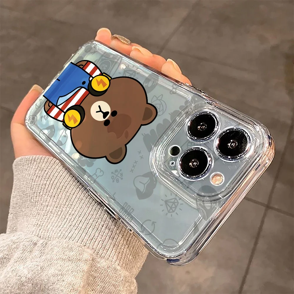 Чехол для телефона Browns Bear Conys Rabbit Samsung Galaxy S24 S23 S22 S21 S20 S10 FE Ultra Plus 5G Note 20 10 Pro
