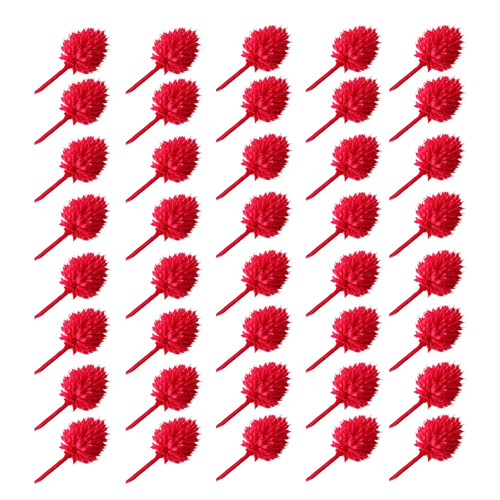 

Christmas Pinecone Pine Stem Decor Prop Naturalflower Pick Picks Acorns Cone Floral Cones Photo Artificial Fake Globosa Dried