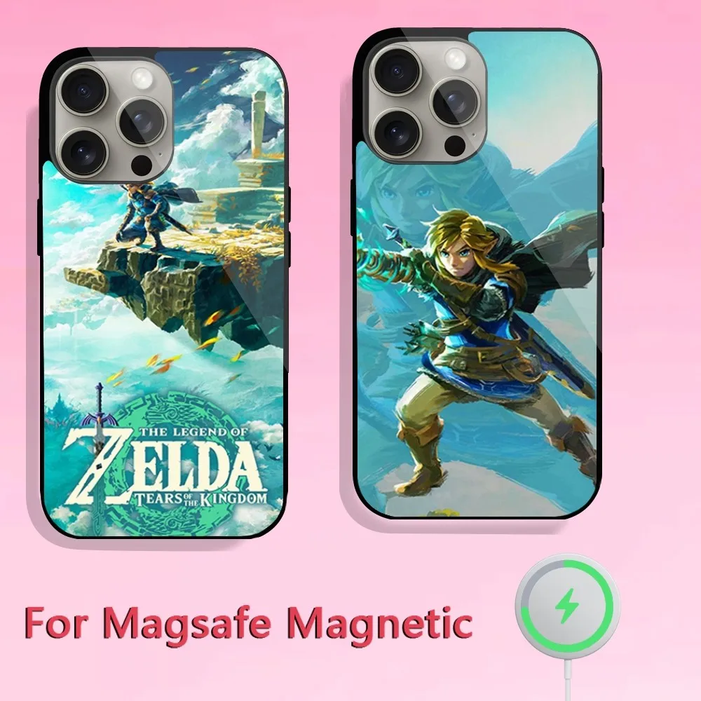 Чехол для телефона с игрой L-legend of zelda iPhone 11 12 13 14 15 Plus Pro Max Magsafe магнитный чехол