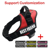 dog harness dog id tag custom dog harness k9 dog name collar vest custom label reflective dog name tag label pet supplies