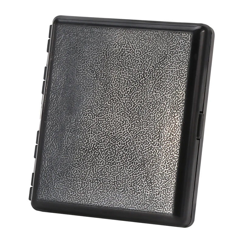 

Black Plastic Cigarette Case Convenient Storage Box Tobacco Holder One Hand Master 20 Sticks Cases for Smoking Accessories