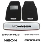 Автомобильный Ковер с эмблемами для Chrysler VOYAGER SEBRING PT CRUISER NEON 300M 300C Aspen 200 S 300 S, автомобильные коврики, металлические наклейки с эмблемой