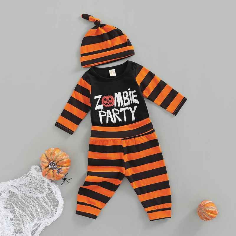 

Наряды для маленьких мальчиков от 0 до 12 месяцев, наряды для девочек на Хэллоуин, Детский комбинезон с длинными рукавами и принтом тыквы + шта...