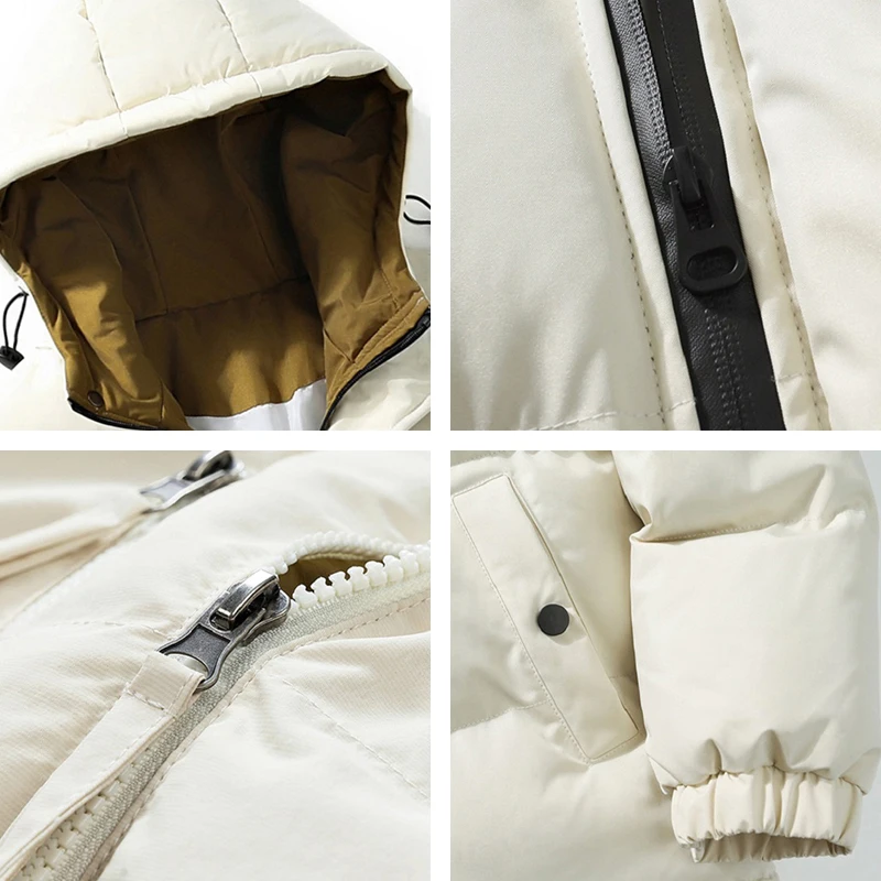 Зимние мужские модные утепленные парки теплые ветрозащитные куртки осенние