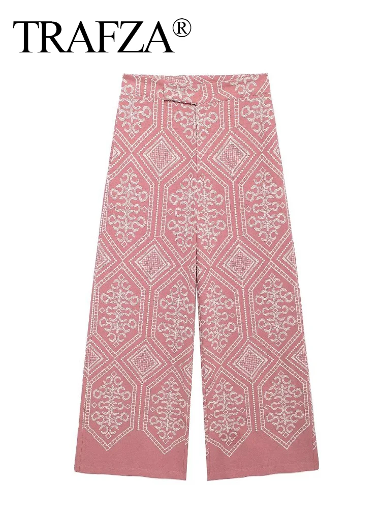 TRAFZA женский модный универсальный комплект из 2 предметов с v-образным вырезом и