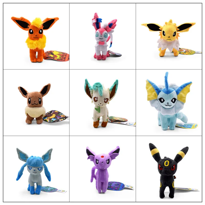 

20 см Покемон Eevee Jolteon Flareon Vaporeon сильвеон Пикачу аниме мультфильм плюшевая игрушка кукла для детей подарок на день рождения