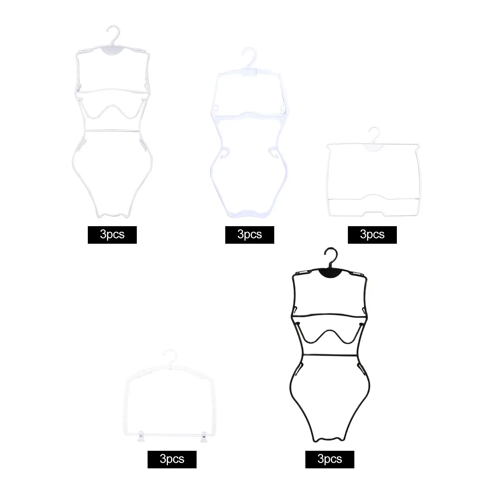 

3 Pieces Bikini Hangers Bathing Suit Lingerie Hangers for Bathing suits