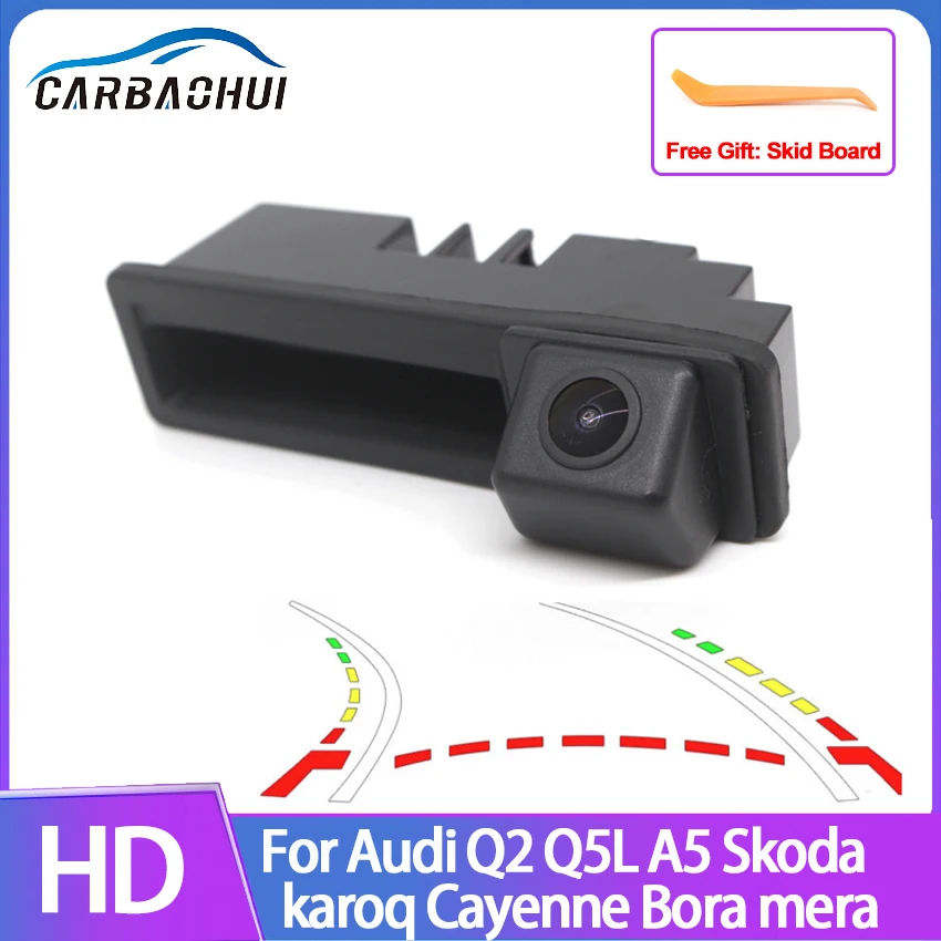

Car Reverse Backup Rear View Trunk Handle Camera For Audi A3 A4 S5 Q7 A6L A8L 2011~2016 Dynamic Trajectory Parking Line camera