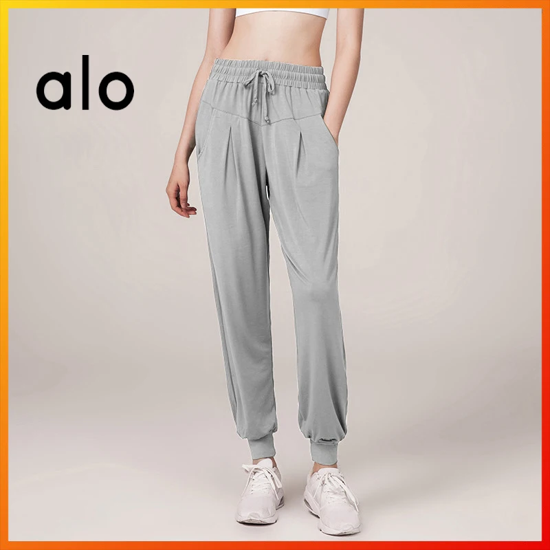 

Alo Yoga Women's Sports Pants Loose Breathable Running Pants Outdoor Gym Training Wear Casual Fashion K298