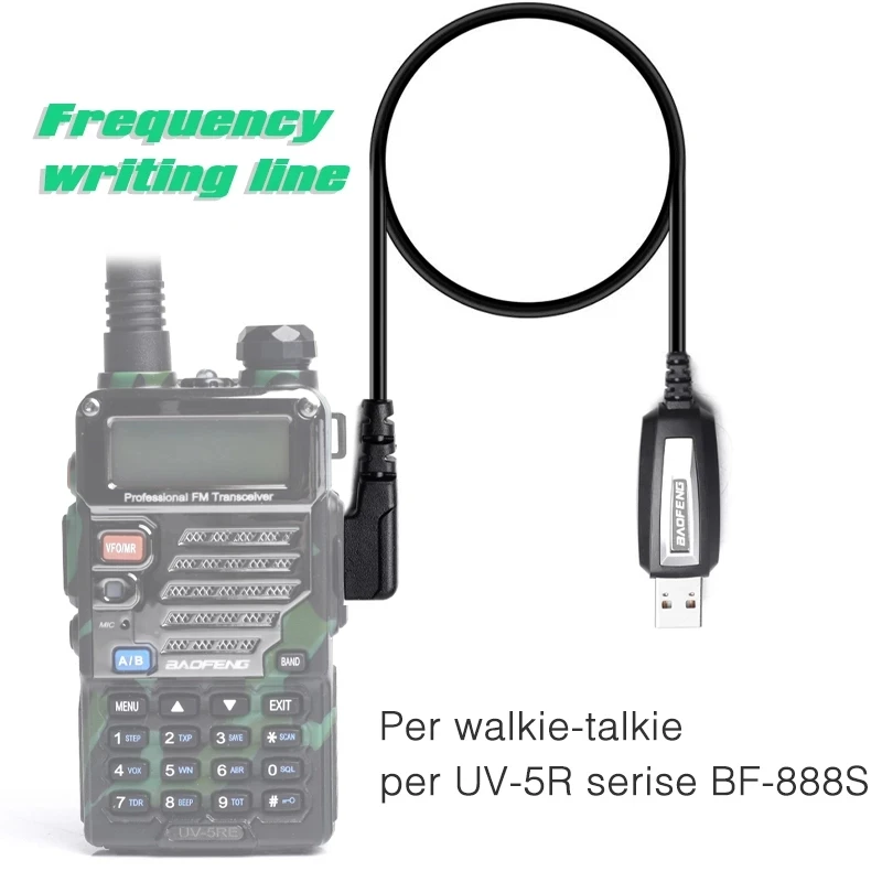 ilinceo USB Programming Cable and Software CD for Baofeng Walkie Talkie UV-5R Serise BF-888S Kenwood Wouxun Accessories Kit