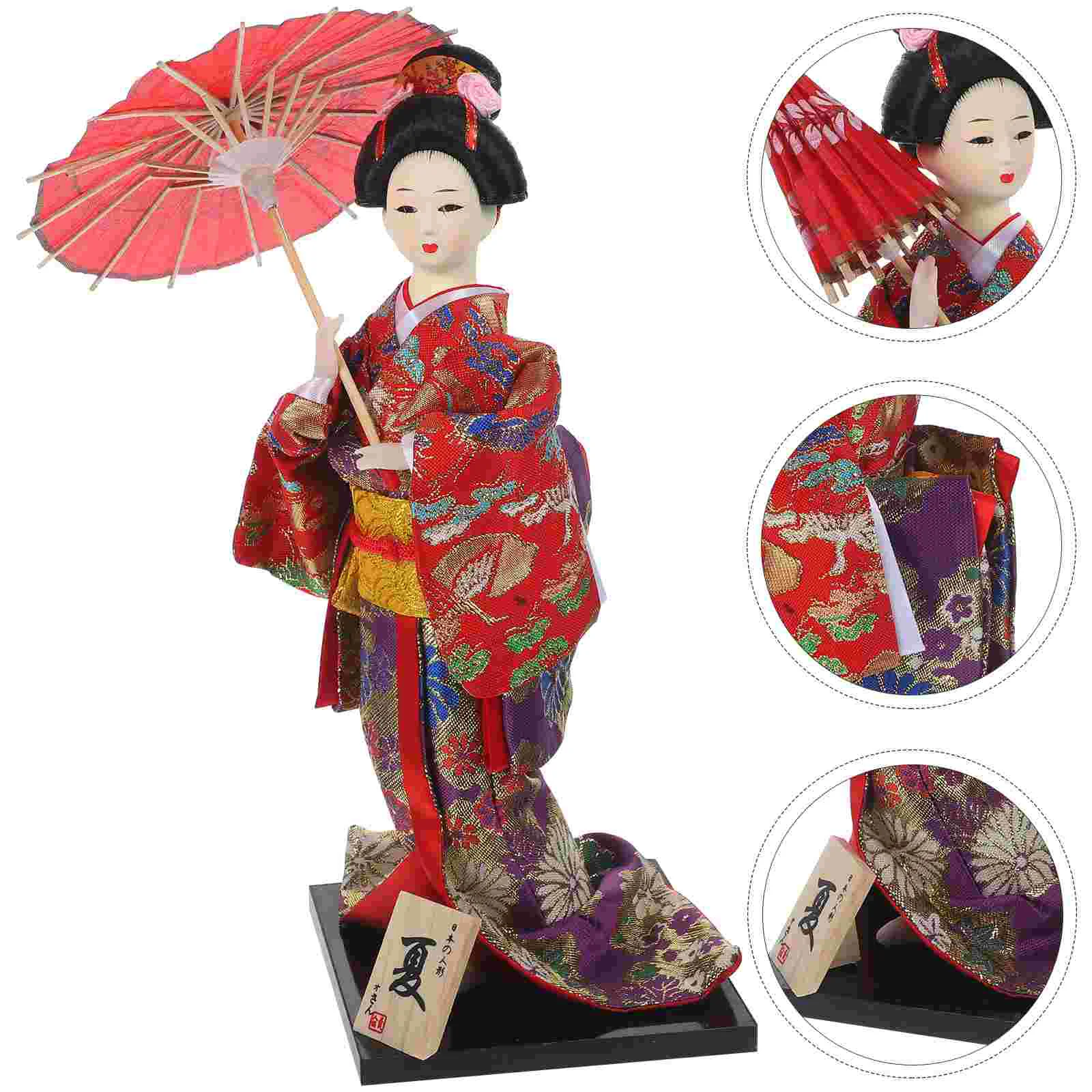 

Japanese Kimono Geisha Kokeshi Figure Oriental Asian Japan Figurine Traditional Apartment New Essentials Home Car Ornaments