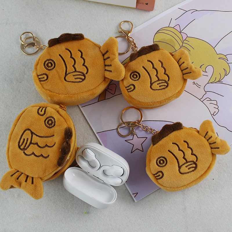 Милый мультяшный брелок-защелка золотого цвета с пряжкой для наушников забавный