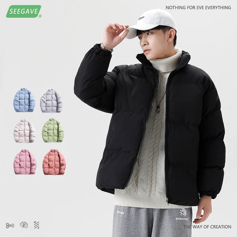 Мужская Утепленная куртка из хлопка однотонная теплая для осени и зимы 2022