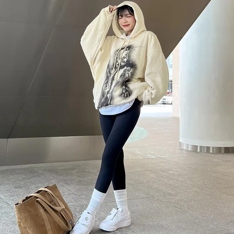 Essentials Hoodie Top Women Sweatshirt Y2k Clothing Female Pullover Long Sleeve Printed Hooded Gothic Kpop Outfit Sweat Oversize