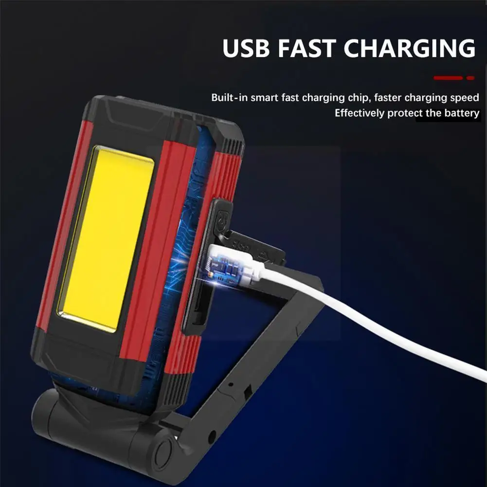 

Usb Aufladbare Cob Arbeit Licht Super Helle Led Taschenlampe Magnet Einstellbar Camping Tragbare Wasserdichte Schwanz Mit L M3g7