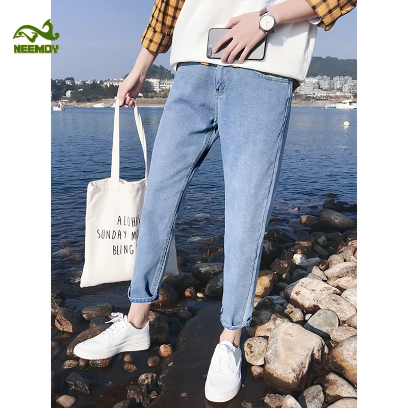 

Neemoy Fashion Mens Skinny Jeans Spring and Autumn Casual Slim Fit Stretch Denim Jeans Korean Style Male Trousers Jeans