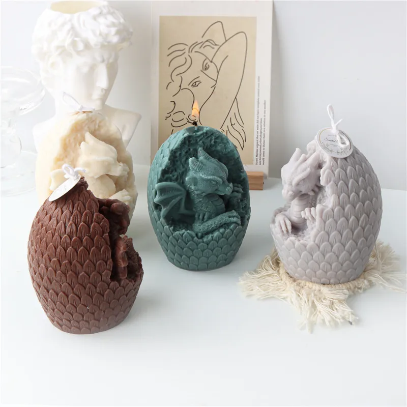 

Animal Dragon Candle Mold Silicone Handmade Desktop Decoration Gypsum Aromatherapy Candle Making Tools Soy Wax Resin Soap Mould
