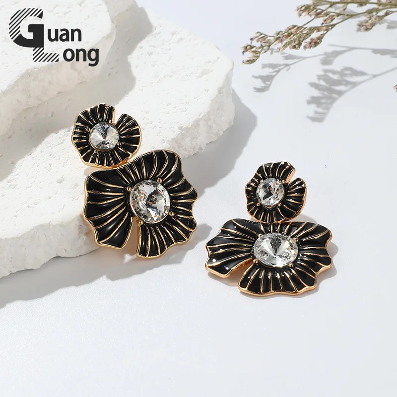 Винтажные Ретро серьги-подвески GuanLong для женщин свадебные из нержавеющей стали