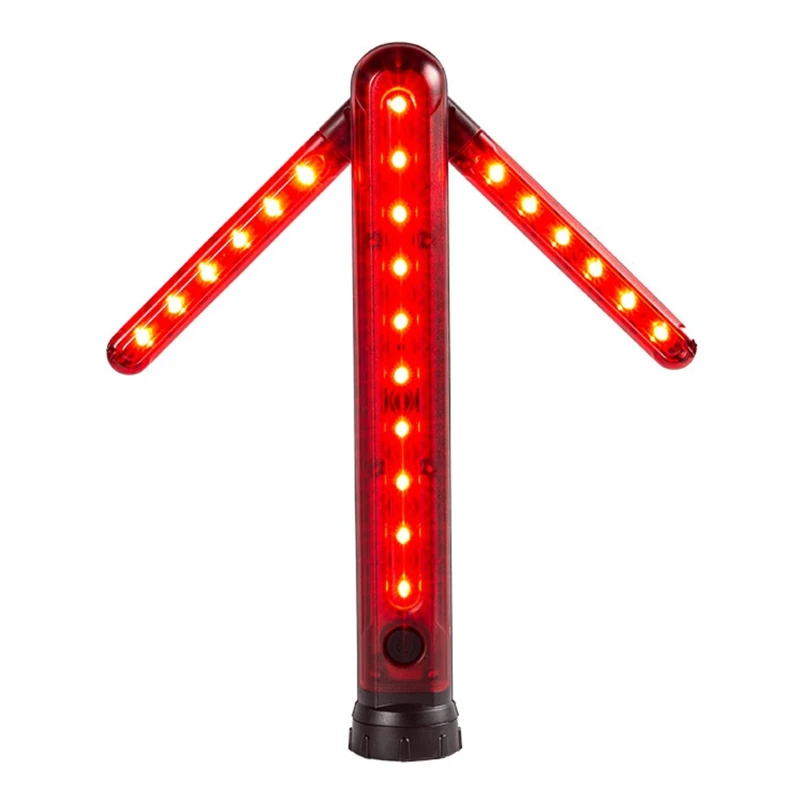 

N7MD LED Emergency Roadside Lamp Foldable Safety Arrow Bar Light Magnetic Stand Beacon Warning Signal SOS Lamp USB Flashlight