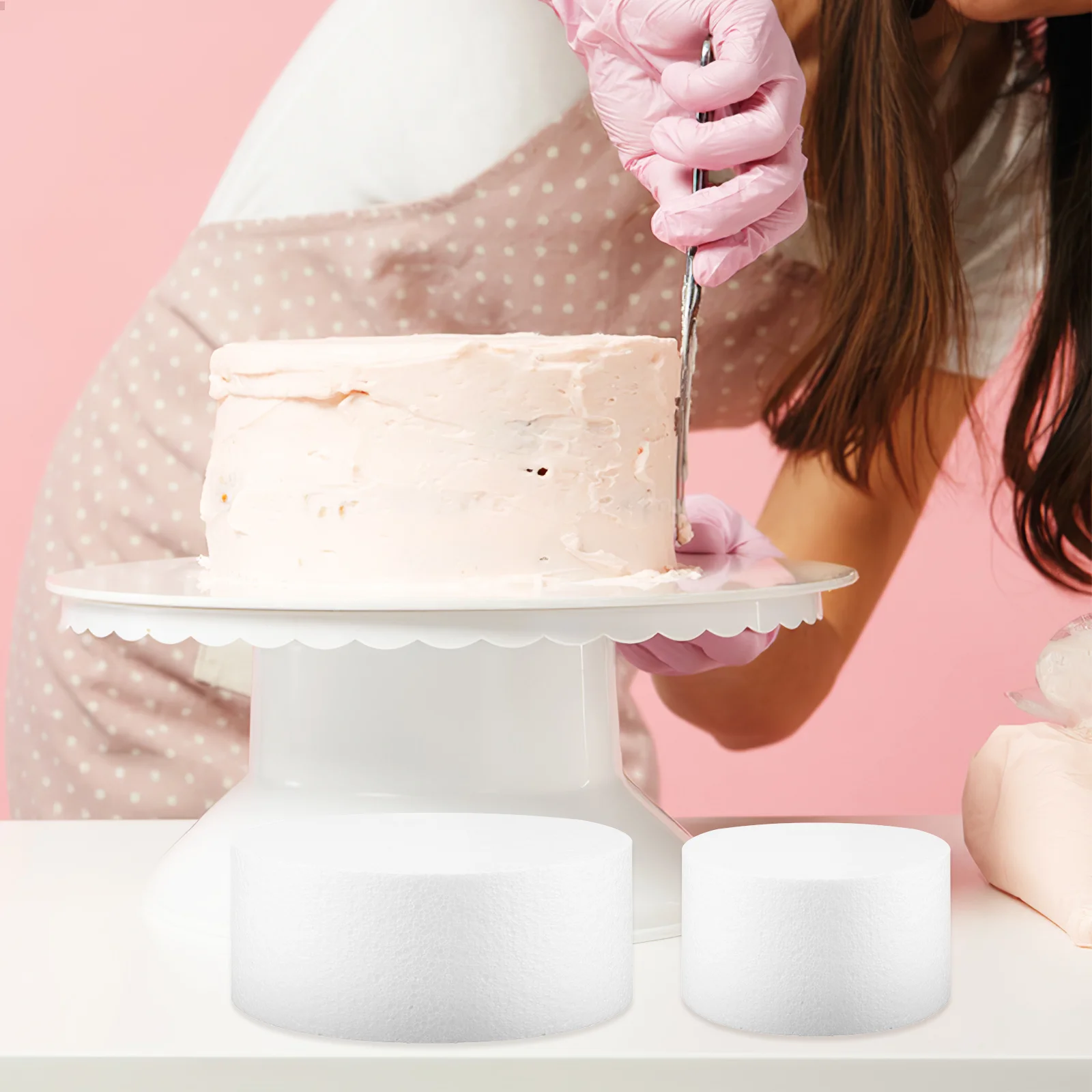 3 Pcs Foam Practice Cake Decorating Model Cakes Baking Practicing Tool Painting